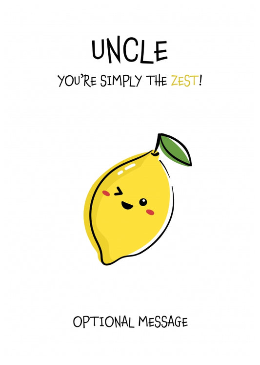 Fruit Pun Birthday Day Card for Uncle - Simply the Best