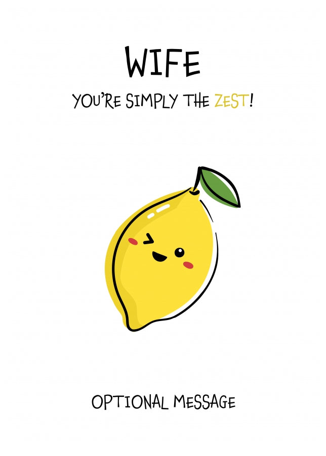 Fruit Pun Birthday Day Card for Wife - Simply the Best