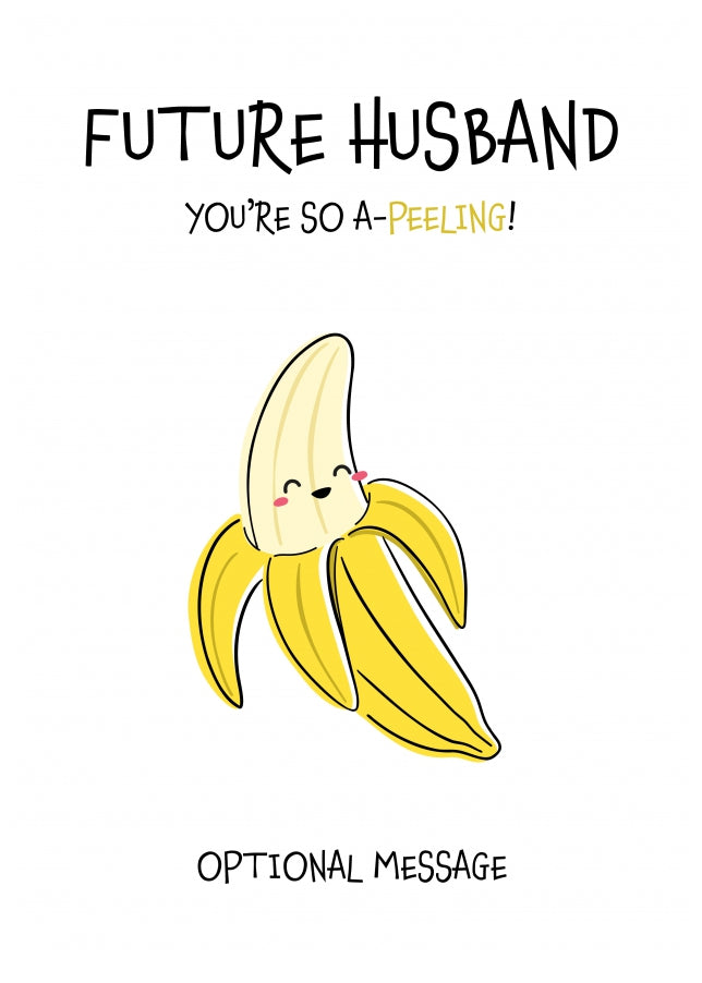 Fruit Pun Birthday Day Card for Future Husband - You're So Appealing 