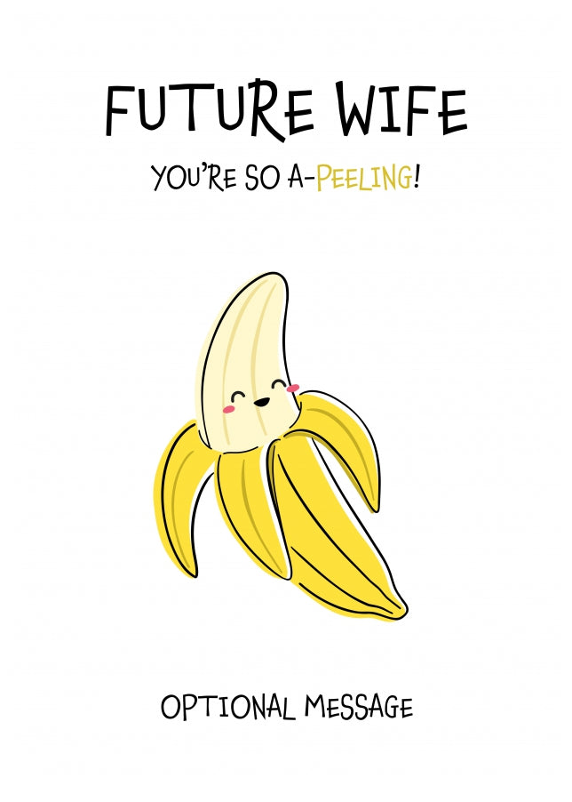 Fruit Pun Birthday Day Card for Future Wife - You're So Appealing 