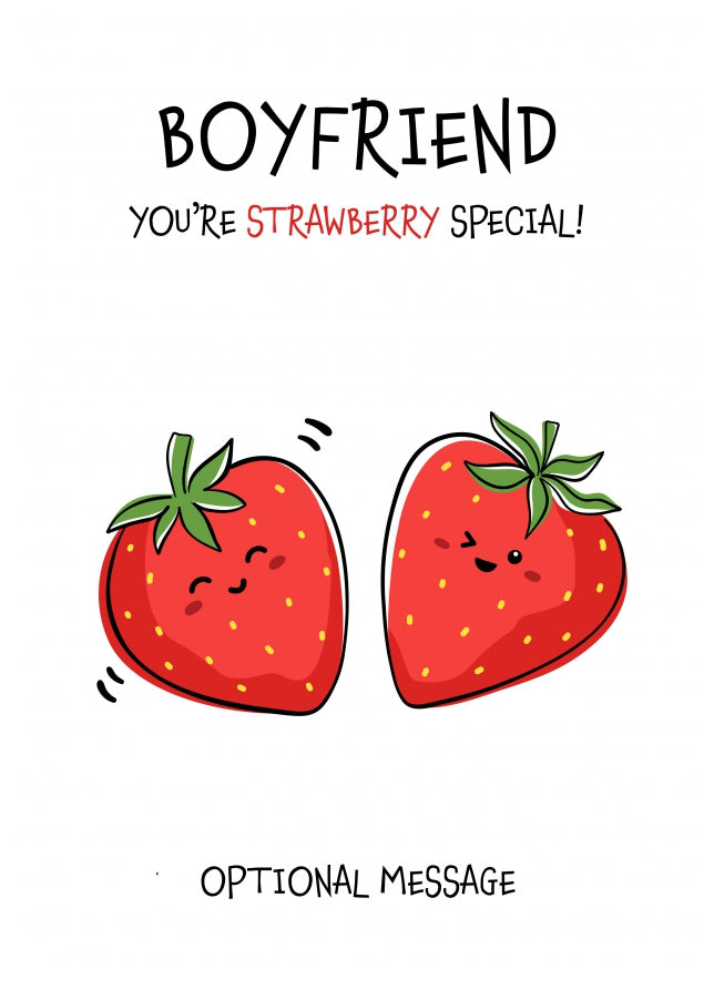 Fruit Pun Birthday Day Card for Boyfriend - So Very Special