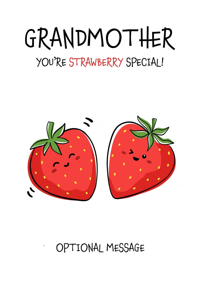 Fruit Pun Birthday Day Card for Grandmother - So Very Special