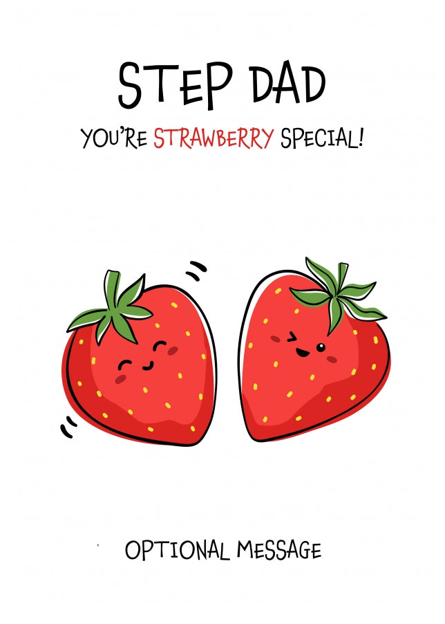 Fruit Pun Birthday Day Card for Step Dad - So Very Special