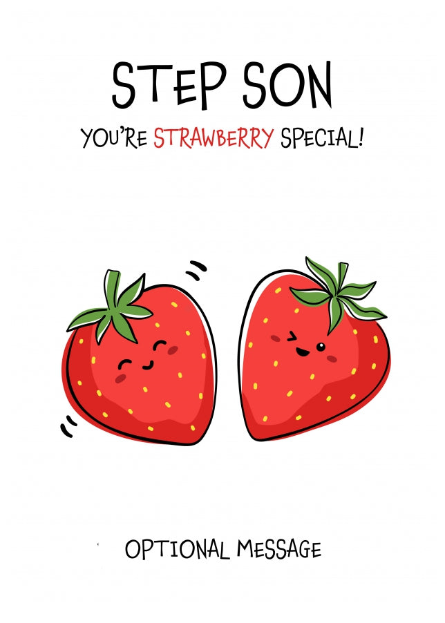 Fruit Pun Birthday Day Card for Step Son - So Very Special