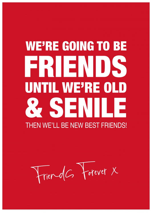 Red Friendship Cards for Women and Men - Christmas / Funny Birthday Cards