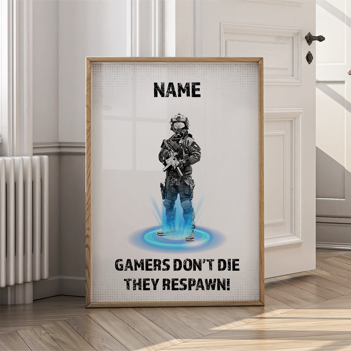 Gamers Don't Die They Respawn - Gaming Wall Art Print - {VARIATION}