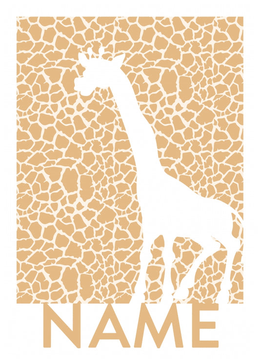 Personalised Giraffe Minimalistic Card