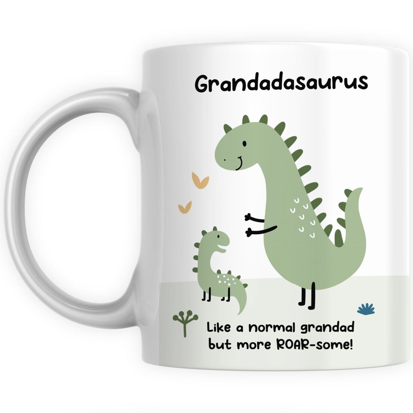 Personalised Grandadasaurus Coffee Mug Gift - Grandad Gifts for Birthday or Christmas