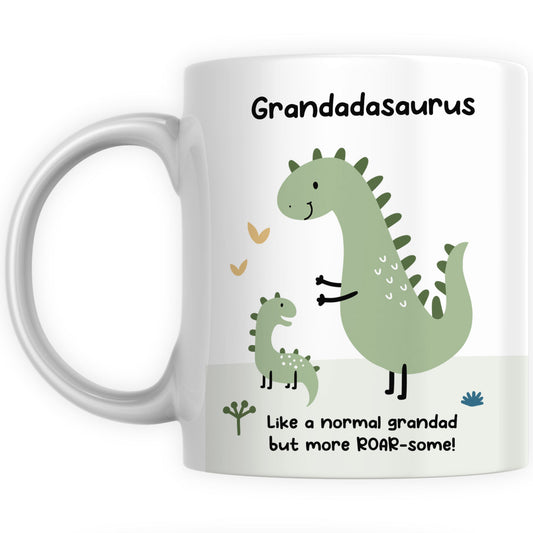 Personalised Grandadasaurus Coffee Mug Gift - Grandad Gifts for Birthday or Christmas