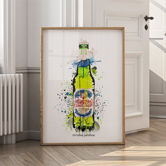 Dining Room Wall Art Decor - Green Beer Bottle Prints - {VARIATION}