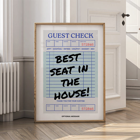 Personalised Bathroom Wall Art - Best Seat in the House - {VARIATION}