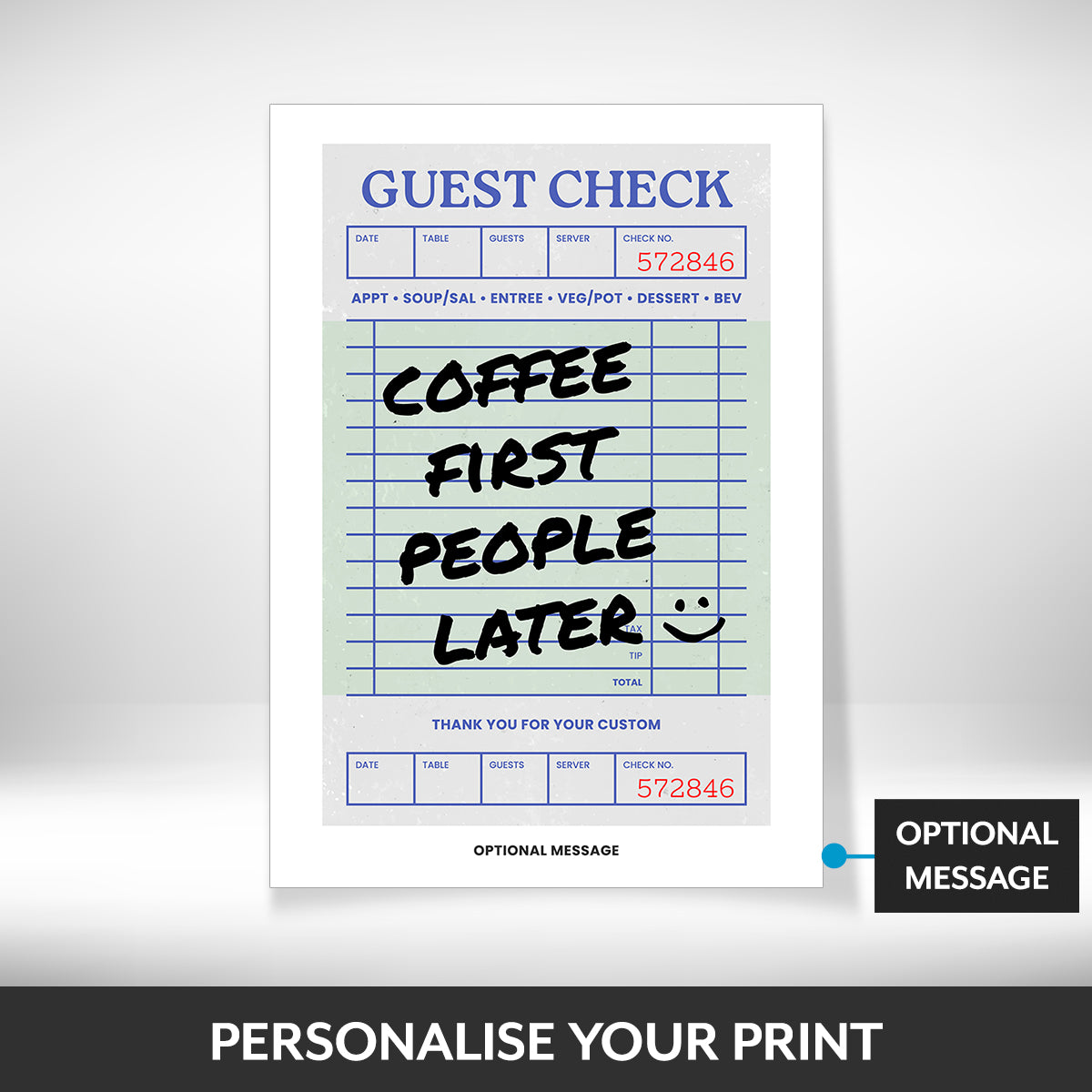 What can be personalised on this pictures for kitchen walls