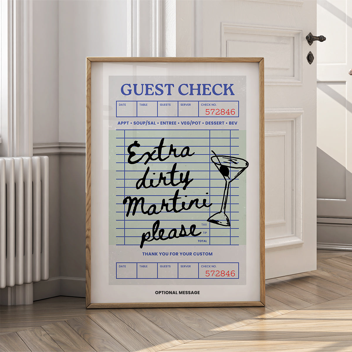 Personalised Kitchen Wall Art - Extra Dirty Martini Please - {VARIATION}