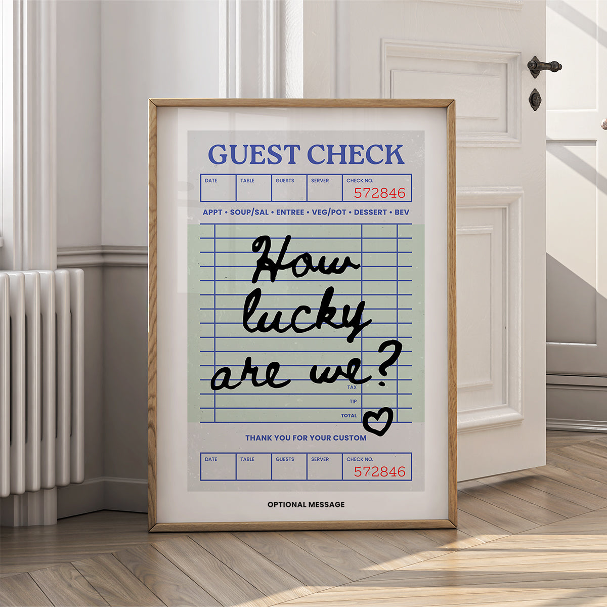 Personalised Living Room Art - How Lucky Are We? - {VARIATION}