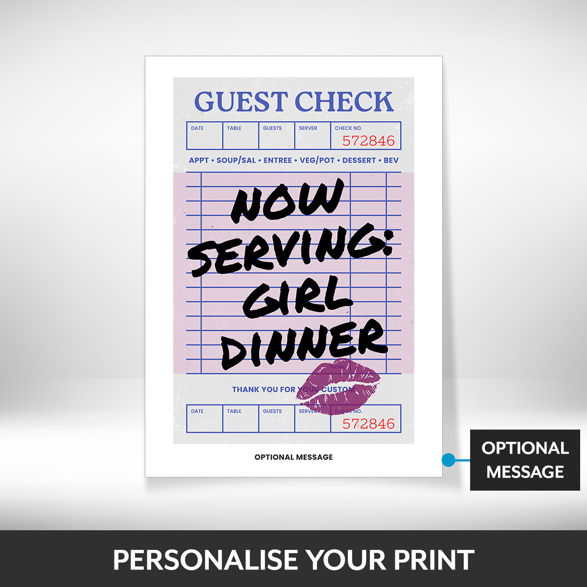 What can be personalised on this pictures for kitchen walls