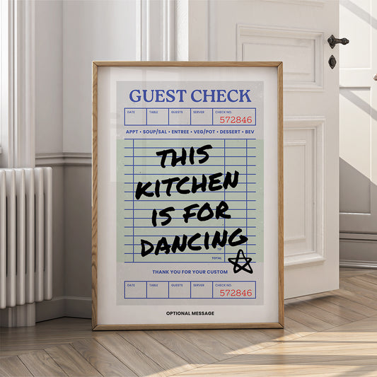 Personalised Kitchen Wall Art - This Kitchen is for Dancing - {VARIATION}