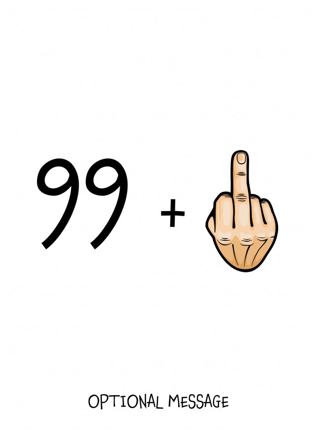 Happy 100th Birthday Card - 99 Plus 1