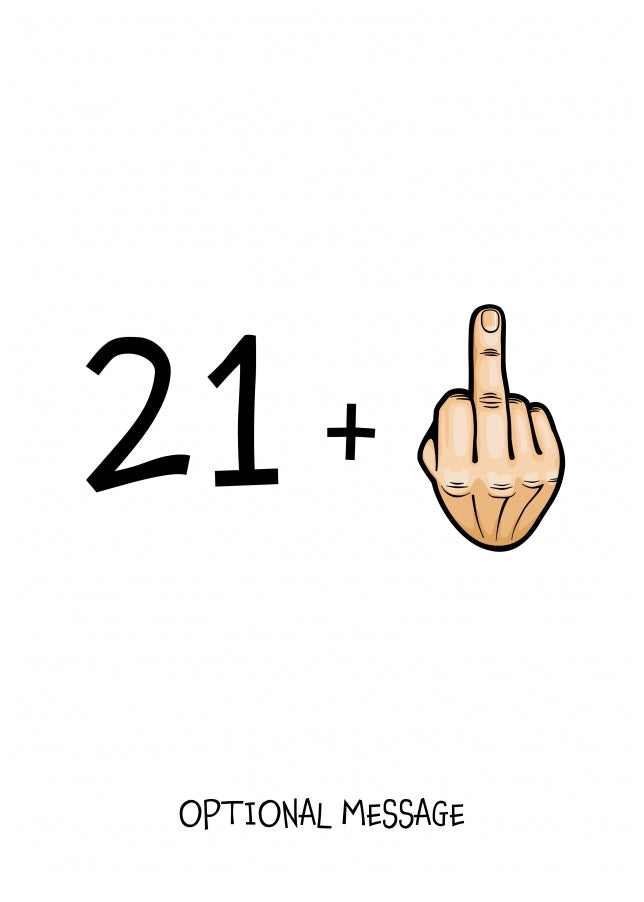 Happy 22nd Birthday Card - 21 Plus 1