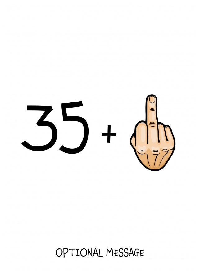 Happy 36th Birthday Card - 35 Plus 1