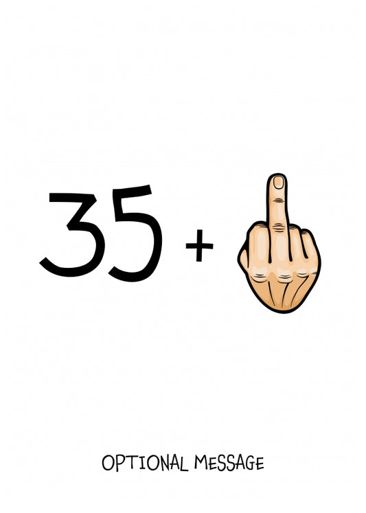 Happy 36th Birthday Card - 35 Plus 1