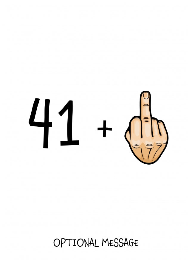 Happy 42nd Birthday Card - 41 Plus 1