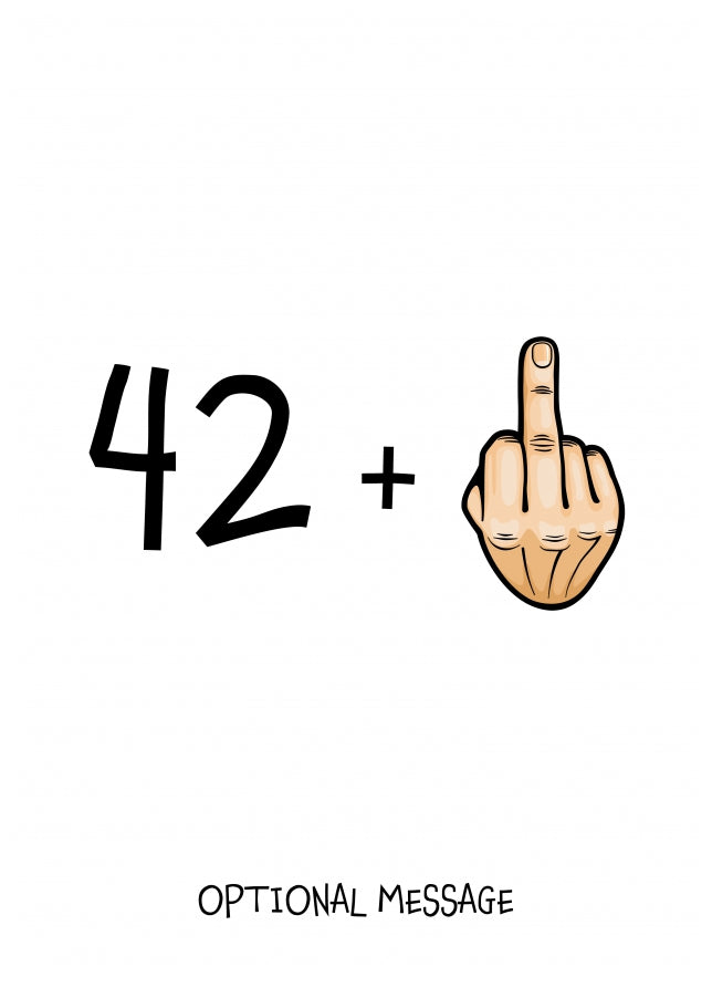 Happy 43rd Birthday Card - 42 Plus 1