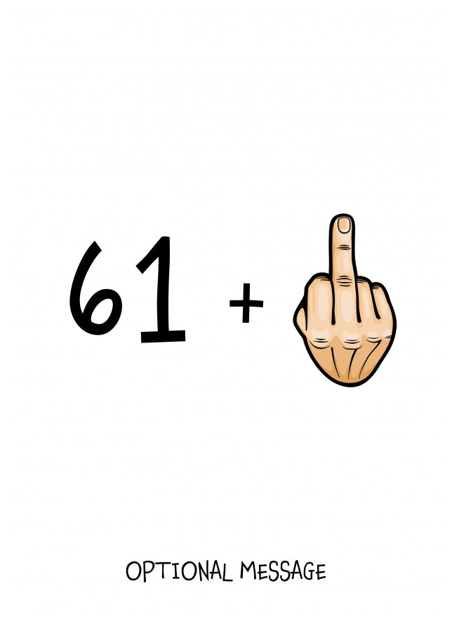 Happy 62nd Birthday Card - 61 Plus 1