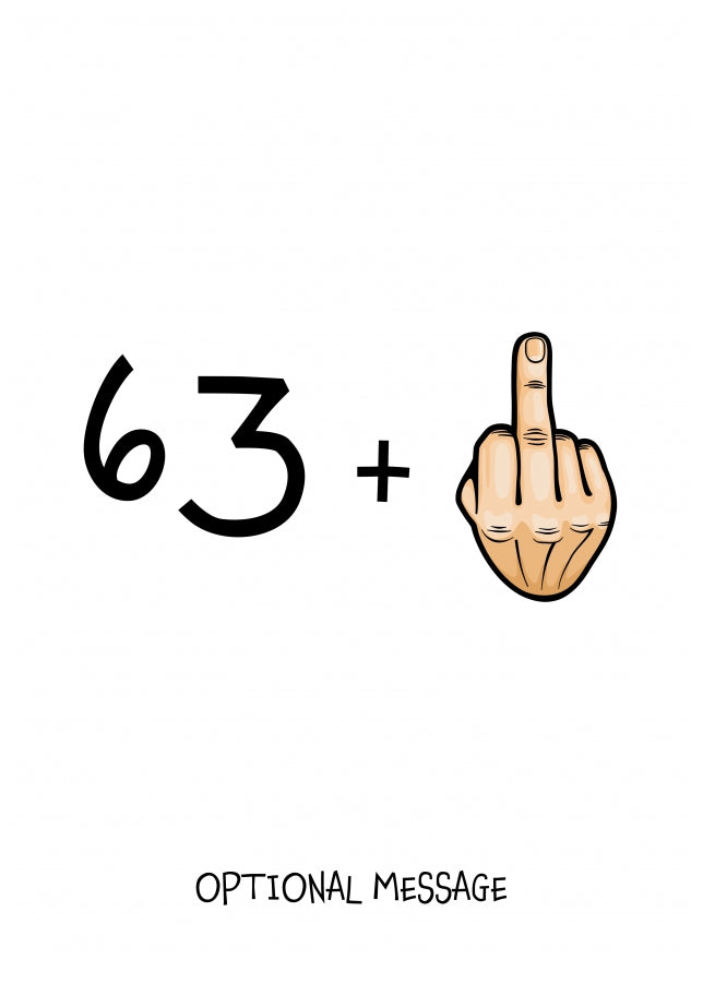 Happy 64th Birthday Card - 63 Plus 1