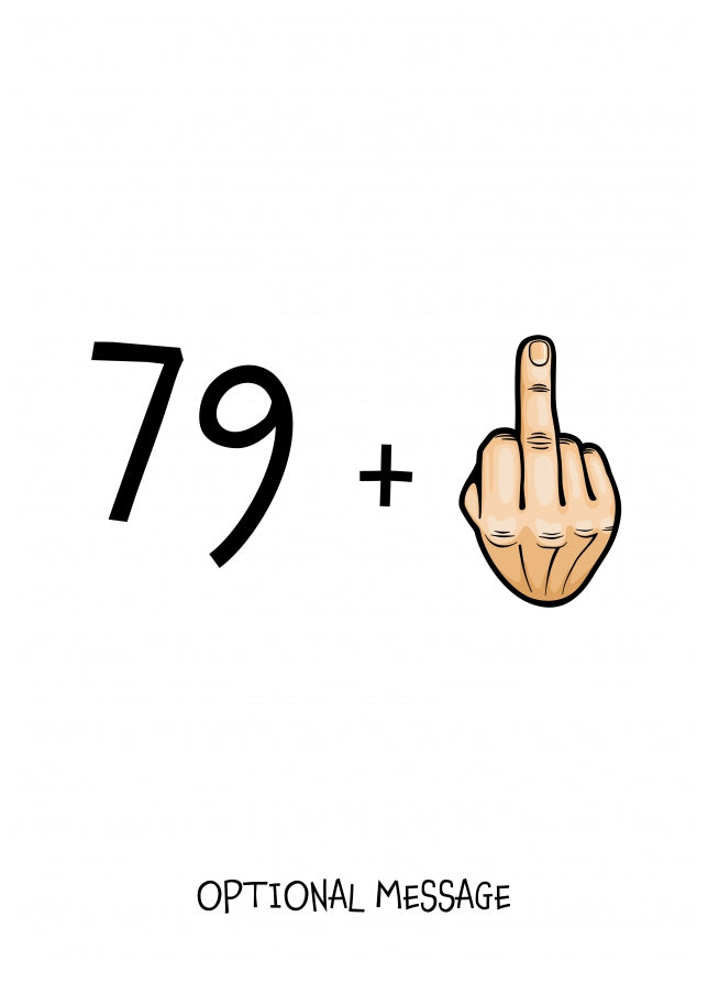 Happy 80th Birthday Card - 79 Plus 1