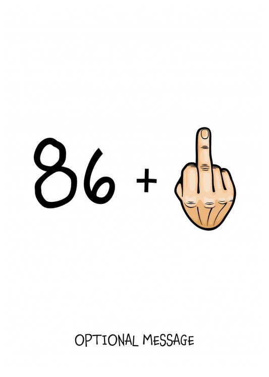 Happy 87th Birthday Card - 86 Plus 1