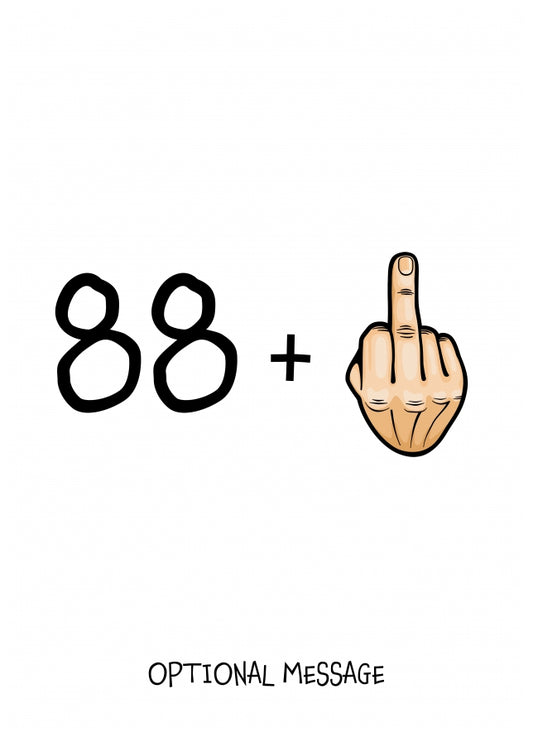 Happy 89th Birthday Card - 88 Plus 1