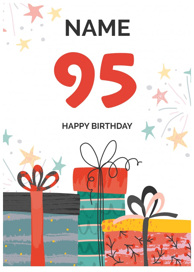 Happy 95th Birthday Card - Fun Presents Design