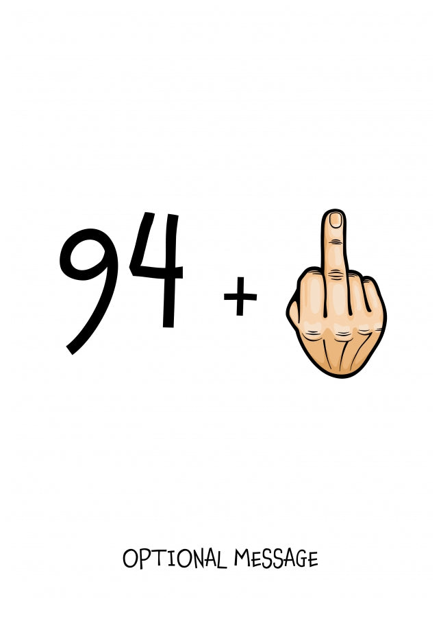 Happy 95th Birthday Card - 94 Plus 1