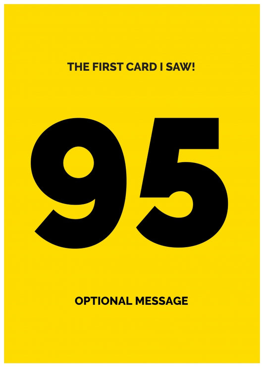 Happy 95th Birthday Card - First Card I Saw!