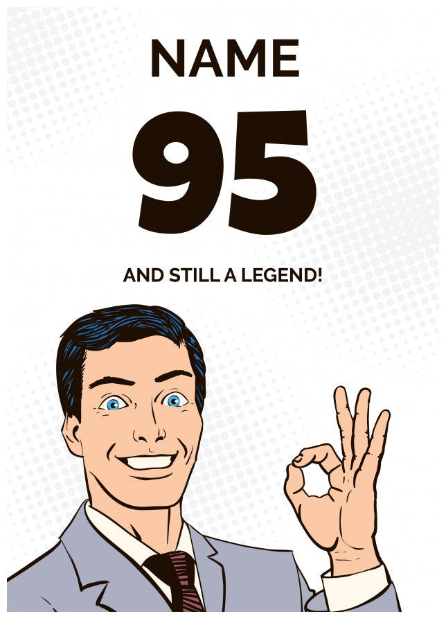 Happy 95th Birthday Card - 95 and Still a Legend!