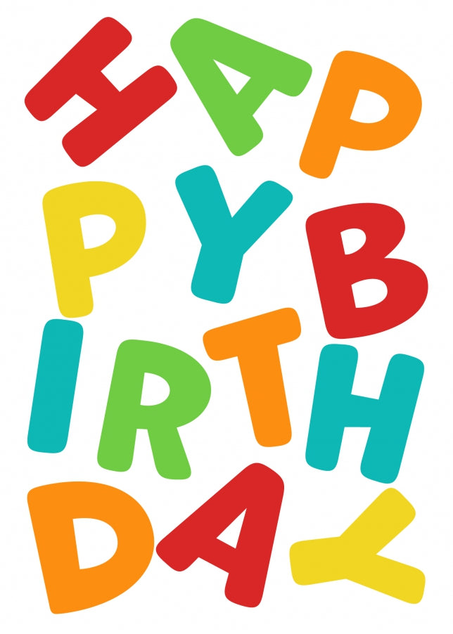 Funny Birthday Card - Happy Birthday Jumbled Letters! Humorous Birthday Card for Men, Women