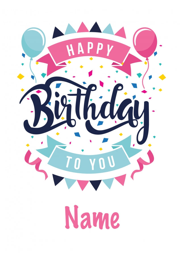 Personalised Happy Birthday to You Card