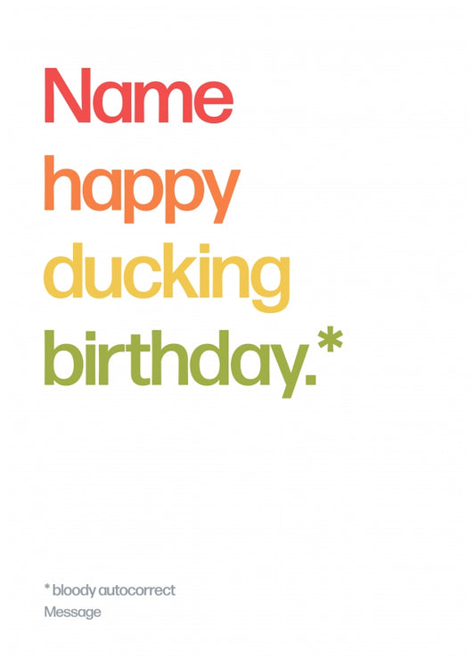 Happy Ducking Birthday Card