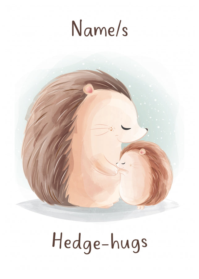 Personalised Hedge Hugs Card (Father and Son)