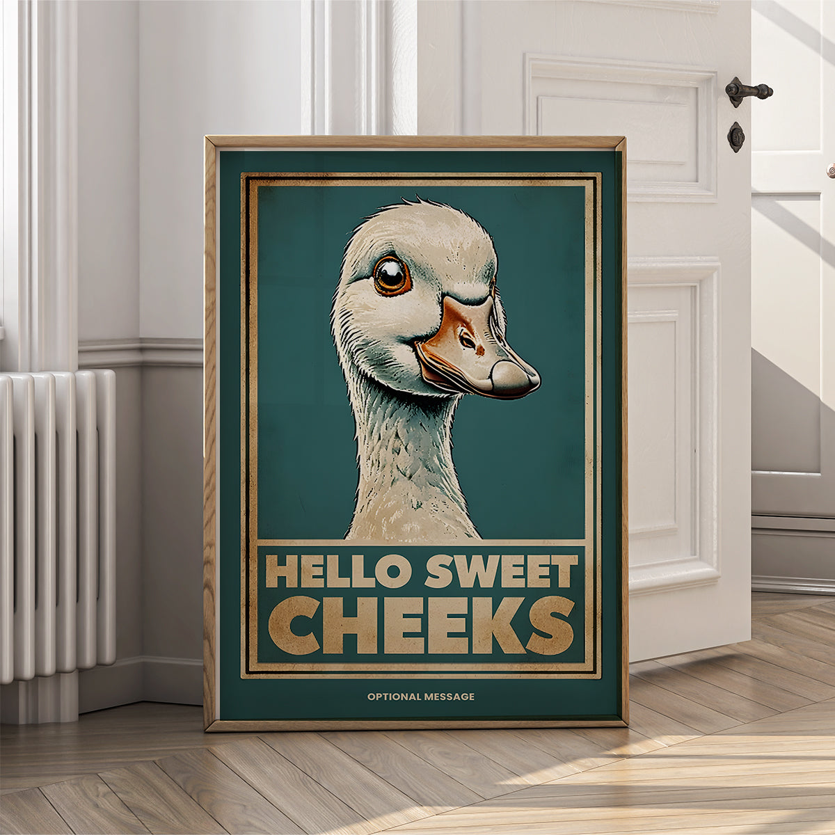 Hello Sweet Cheeks - Personalised Bathroom Wall Art Print - {VARIATION}