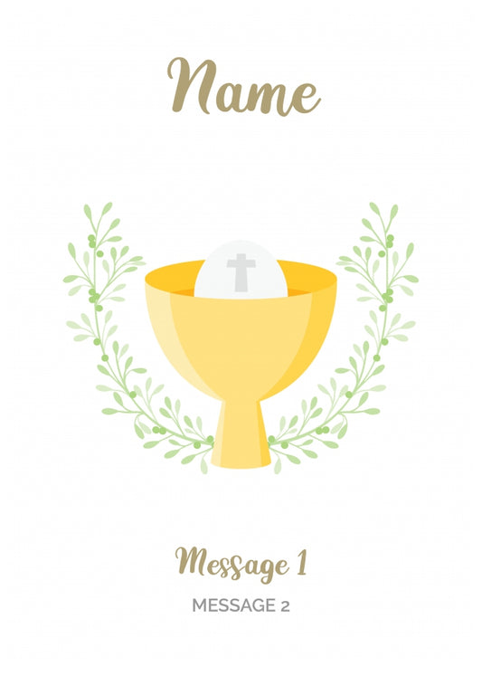 Personalised First Holy Communion Card (Chalice)