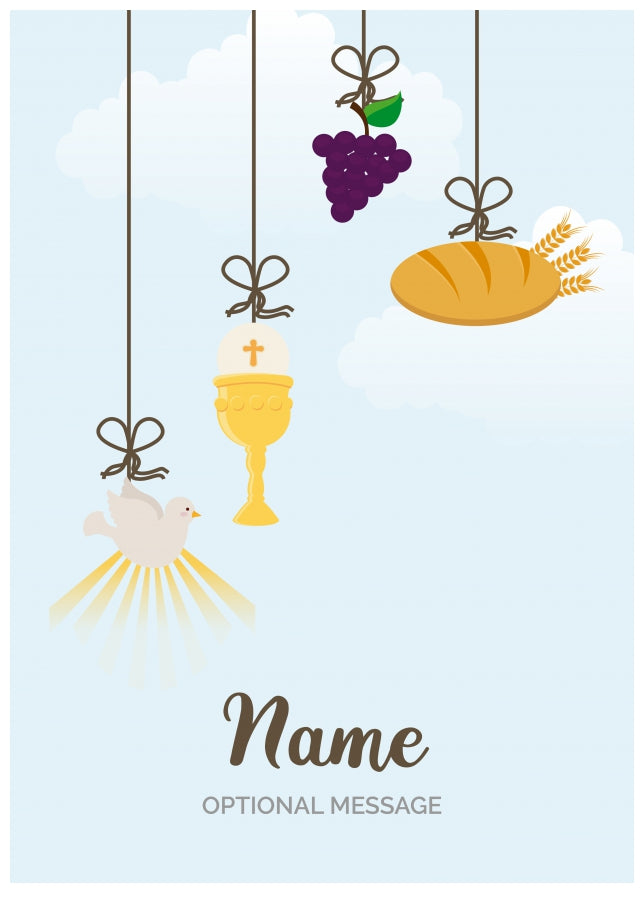 Personalised First Holy Communion Card - Hanging