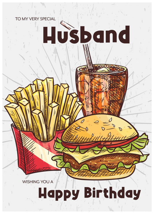 Husband Birthday Card for Him, Adult on his 20th 25th 30th 35th 40th Birthday