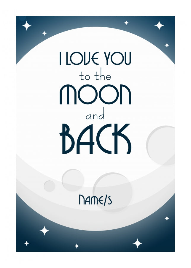 Personalised I Love You To The Moon And Back Card