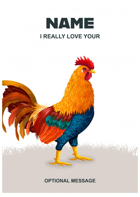 Rude Valentine's Day Card for Him - Love Your Cock - Anniversary or Birthday Card