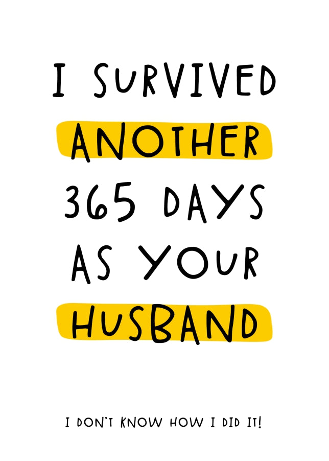 Sarcastic Card for Wife as a Funny Wife Anniversary Card or Birthday