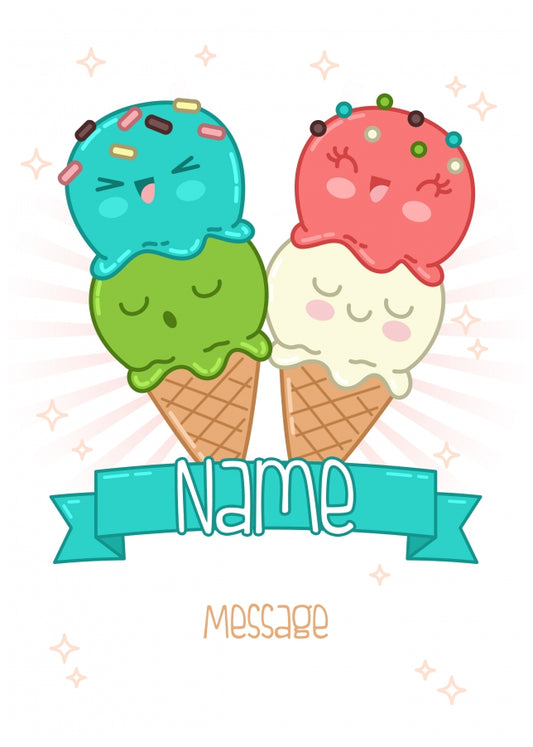 Personalised Ice-Cream Card