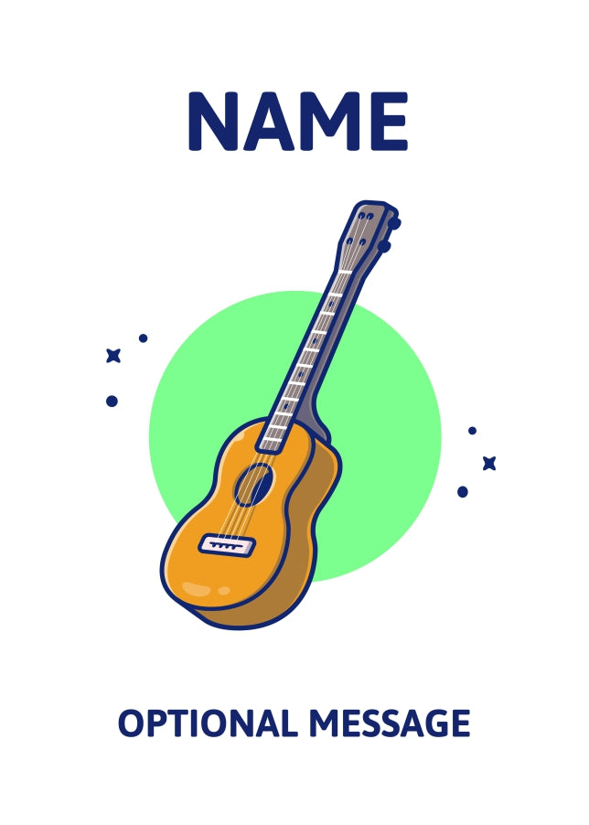 Acoustic Guitar Greetings Card