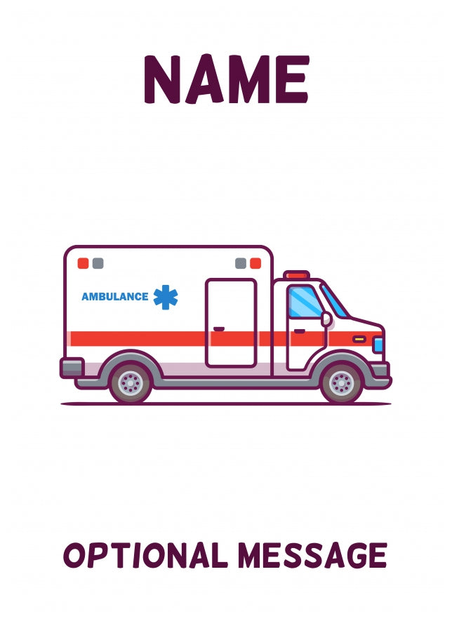 Ambulance Greetings Card