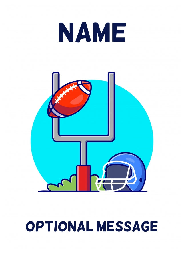 American Football Greetings Card